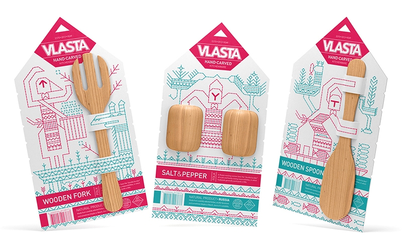 俄羅斯木質廚具插畫包裝設計,杭州木質廚具包裝設計,日用品包裝設計,創意廚具包裝設計,杭州包裝設計公司