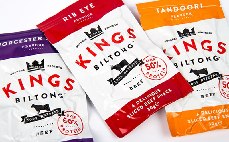 國王牌牛肉干包裝設(shè)計(jì)，休閑食品的良配