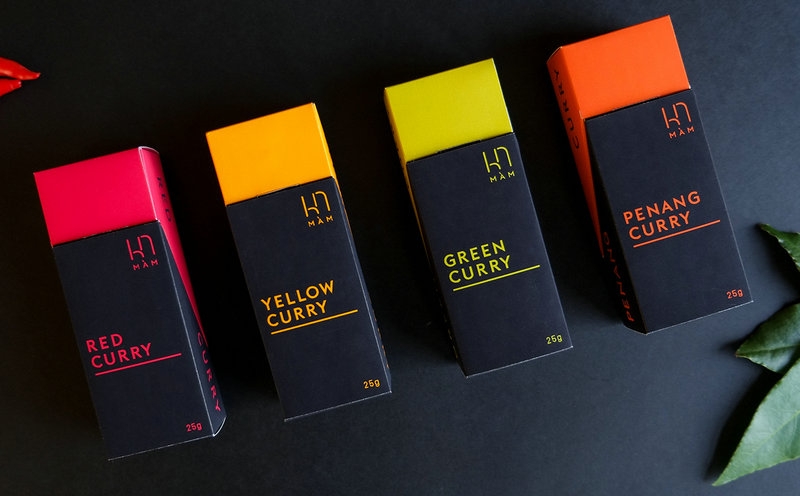 咖喱包裝設(shè)計(jì),把制作泰國(guó)咖喱的所有主要原料打包成一個(gè)包裝