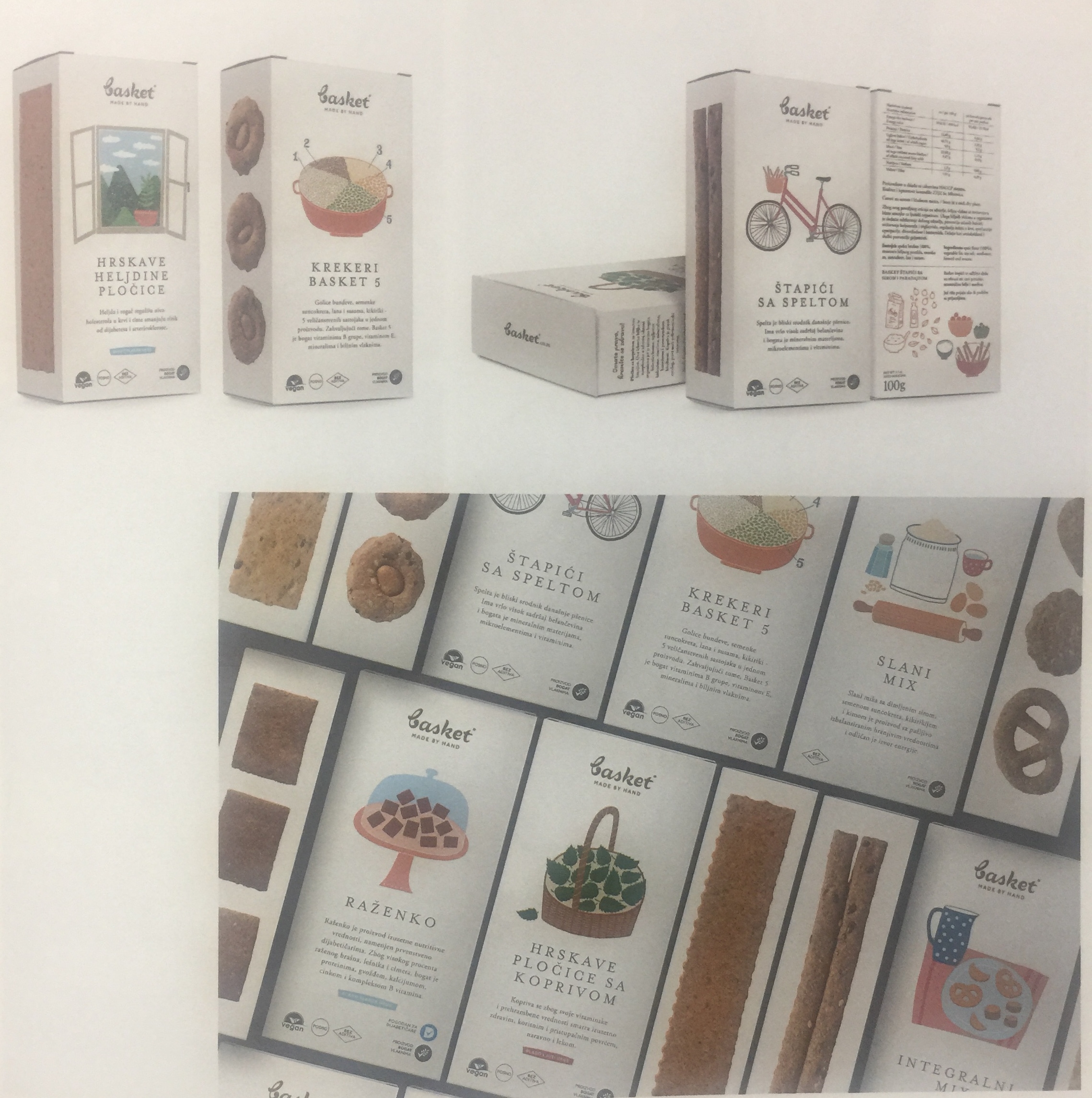 繪畫風格的低卡路里零食包裝設計