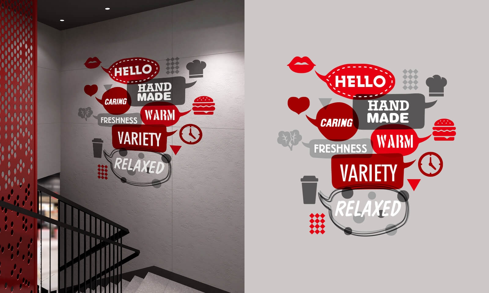 經常去肯德基，卻沒有發現墻上的小巧思|壁畫插畫設計